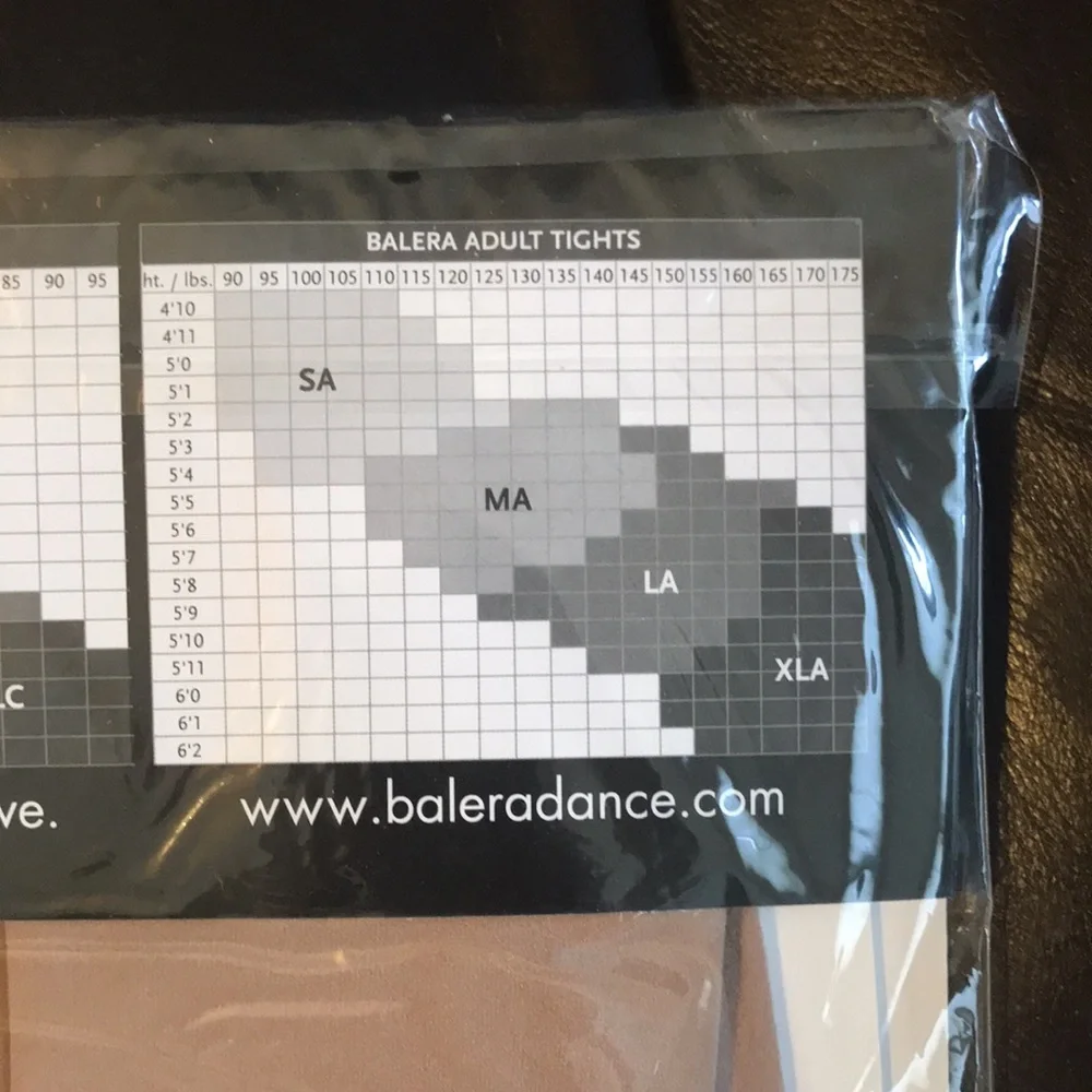 New BALERA Adult Convertible Dance Tights *Lt Suntan* NIP